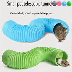 Small Pet Tunnel Self Hi Telescopic Pipe Hamster Ferret Toy