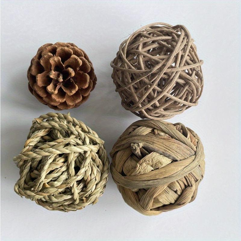 10pcs Rabbit Guinea Pig Bunny Chew Toys For Teeth Grinding Cage Hanging Toy