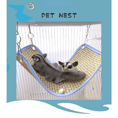 Small Pet Cozy Hammock Bed with Flower Branch, Natural Look & Feel