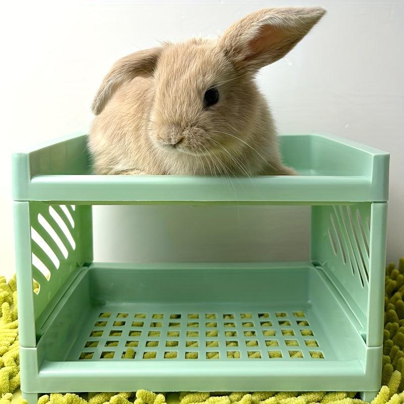 Double Layer Hamster Bed with Shelter and Curtain