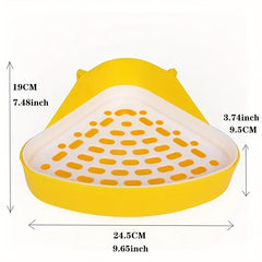 Small Animal Litter Box Triangle Toilet for Hamster Rabbit Bunny