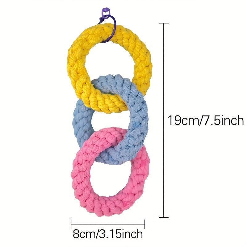 Hanging Rope Toy for Small Animals - Great for Hamsters & Parrots
