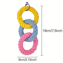 Hanging Rope Toy for Small Animals - Great for Hamsters & Parrots