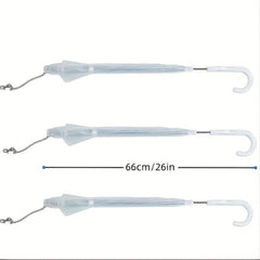 Pet Dog Transparent Umbrella Rainproof Walking Dog Leash Umbrella