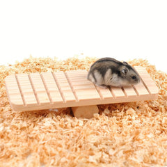 Wooden Hamster House Toy Fun Hideout and Exercise Play Toys for Small Hamsters