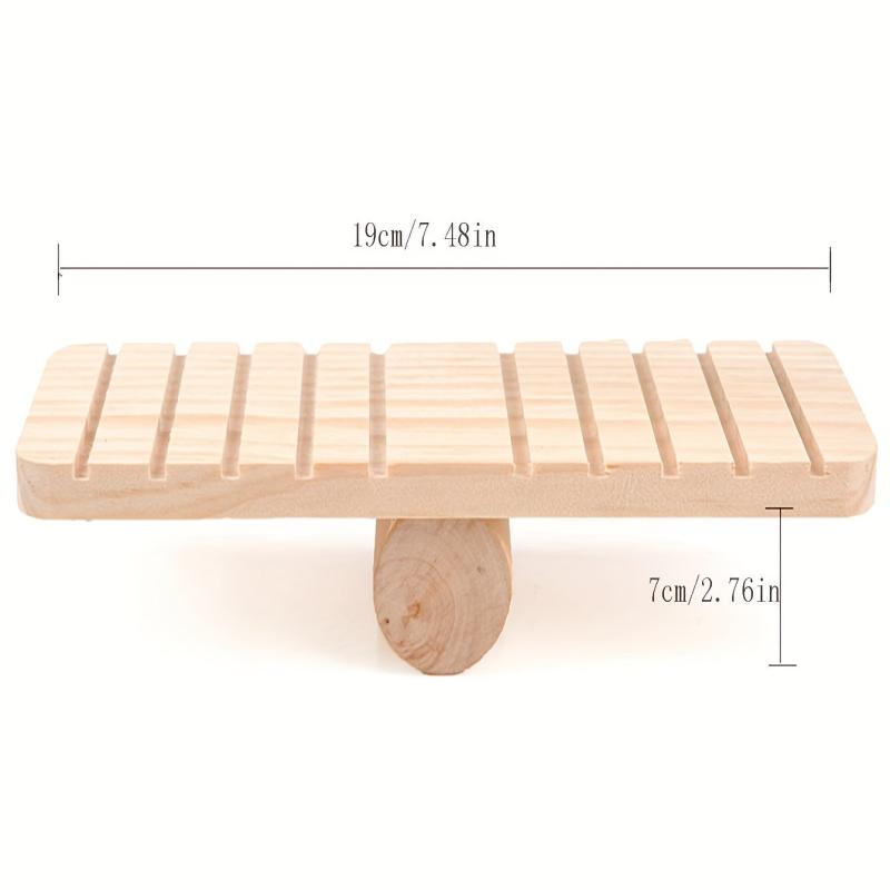 Wooden Hamster House Toy Fun Hideout and Exercise Play Toys for Small Hamsters