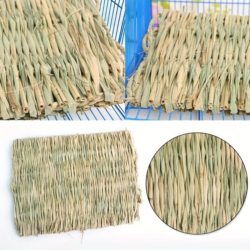 2pcs Rabbit Grass Mat Woven Bed for Small Animal Comfort