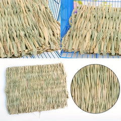 2pcs Rabbit Grass Mat Woven Bed for Small Animal Comfort