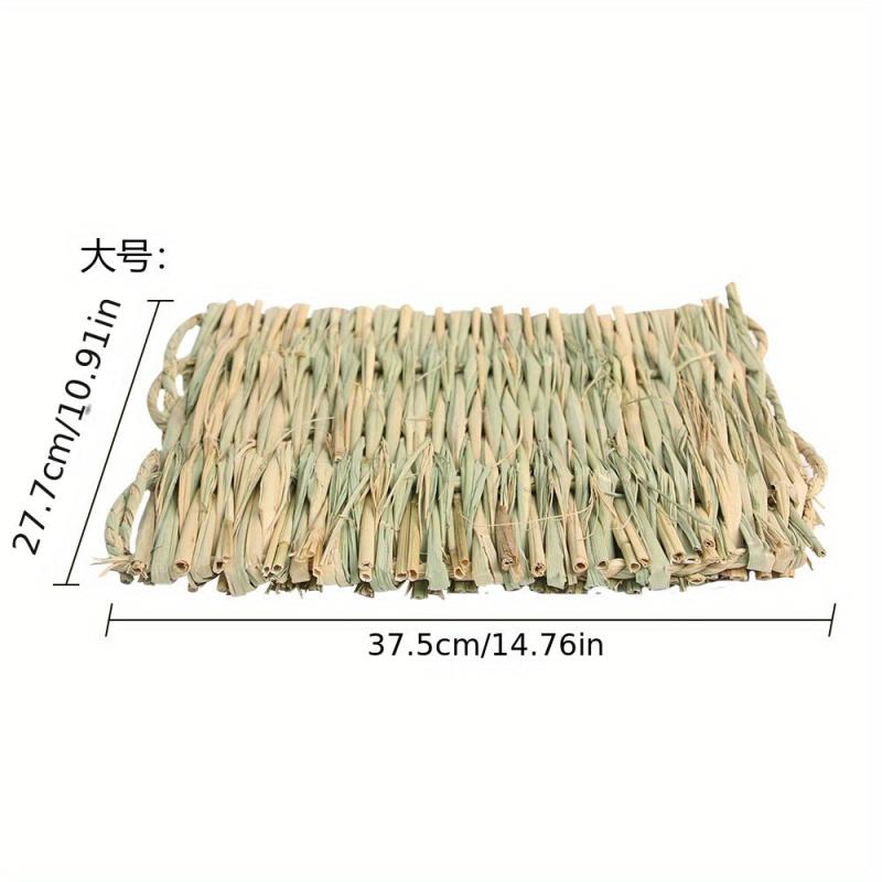2pcs Rabbit Grass Mat Woven Bed for Small Animal Comfort