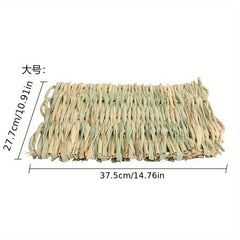 2pcs Rabbit Grass Mat Woven Bed for Small Animal Comfort
