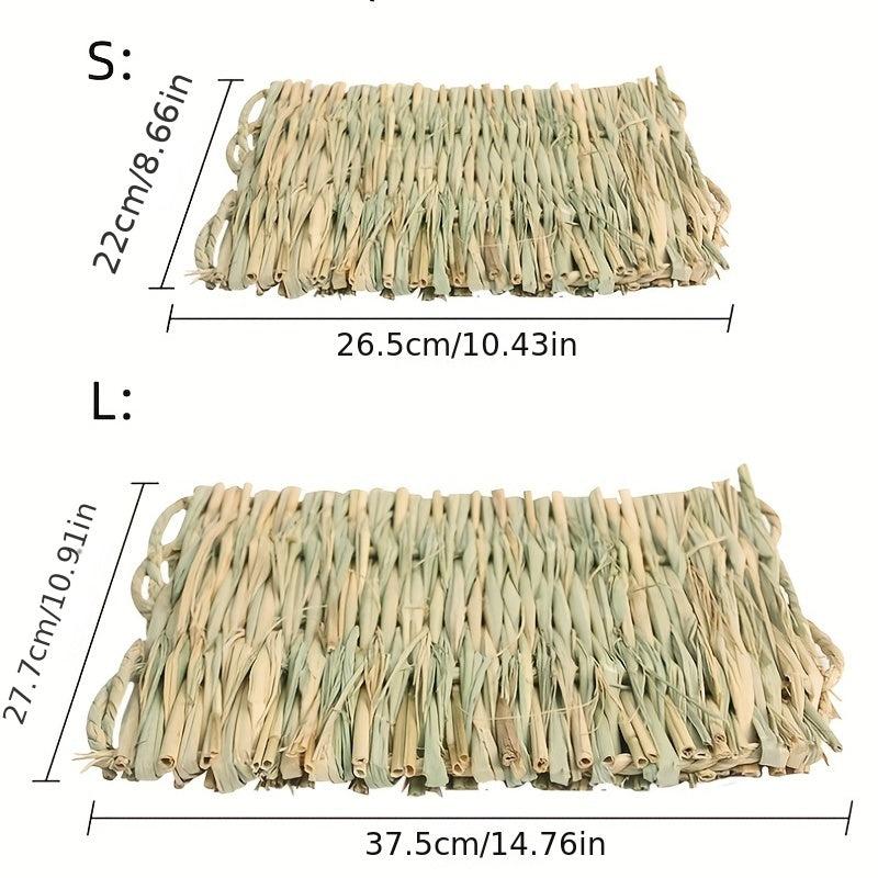 2pcs Rabbit Grass Mat Woven Bed for Small Animal Comfort