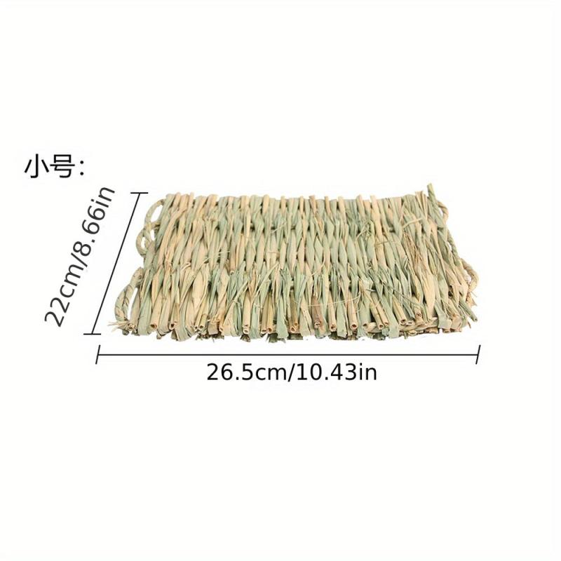 2pcs Rabbit Grass Mat Woven Bed for Small Animal Comfort
