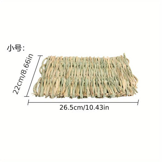 2pcs Rabbit Grass Mat Woven Bed for Small Animal Comfort