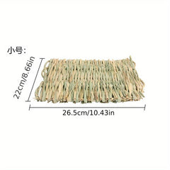 2pcs Rabbit Grass Mat Woven Bed for Small Animal Comfort