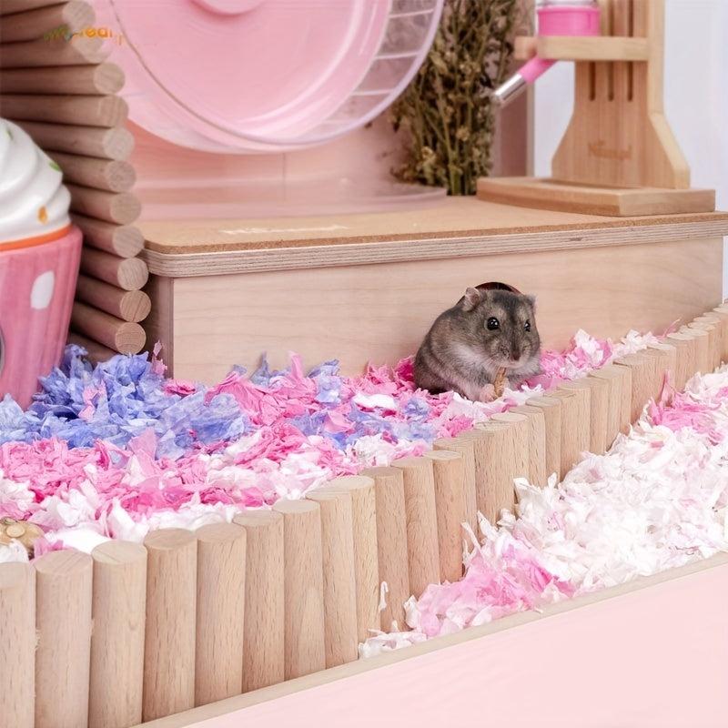 Flexible Wooden Bridges & Ladder Hideout for Hamsters/Birds