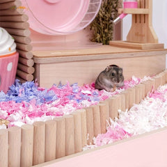 Flexible Wooden Bridges & Ladder Hideout for Hamsters/Birds