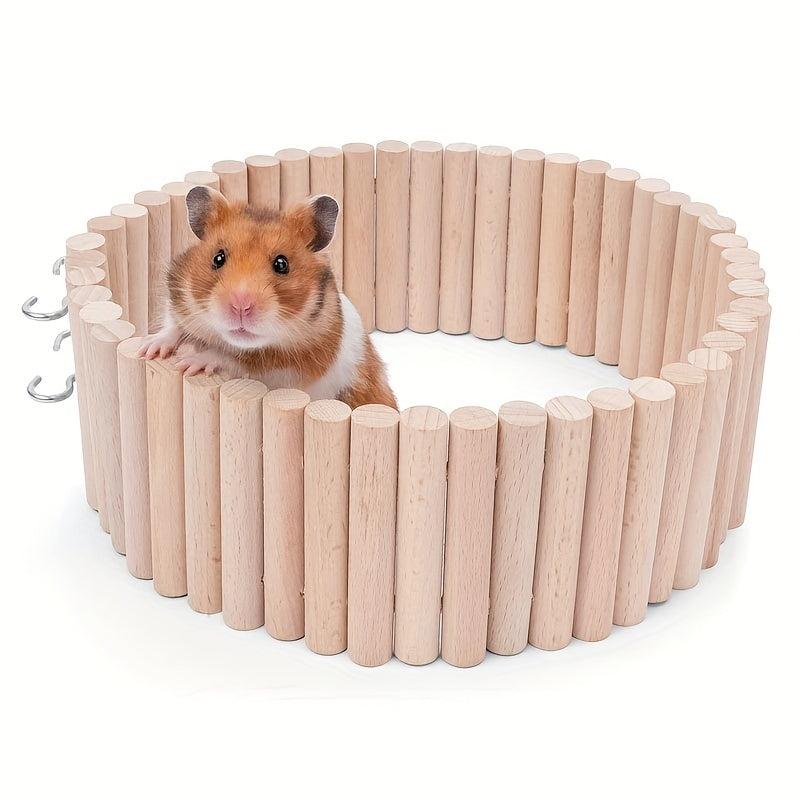 Flexible Wooden Bridges & Ladder Hideout for Hamsters/Birds