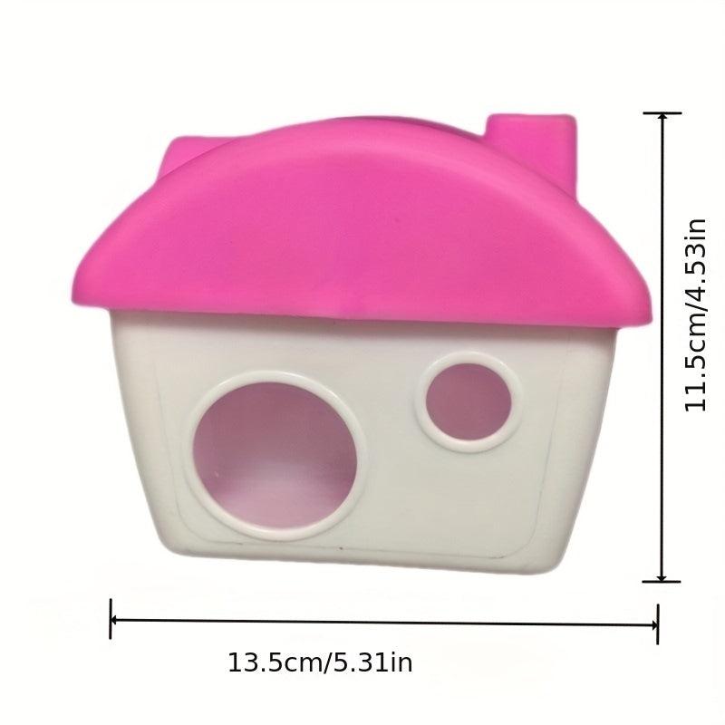 1pc Hamster House Plastic Hamster Sleeping Nest Small Animal Cage Random