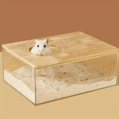 Acrylic Hamster Sand Bath Box for Pet Bathroom