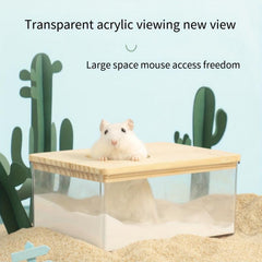 Acrylic Hamster Sand Bath Box for Pet Bathroom