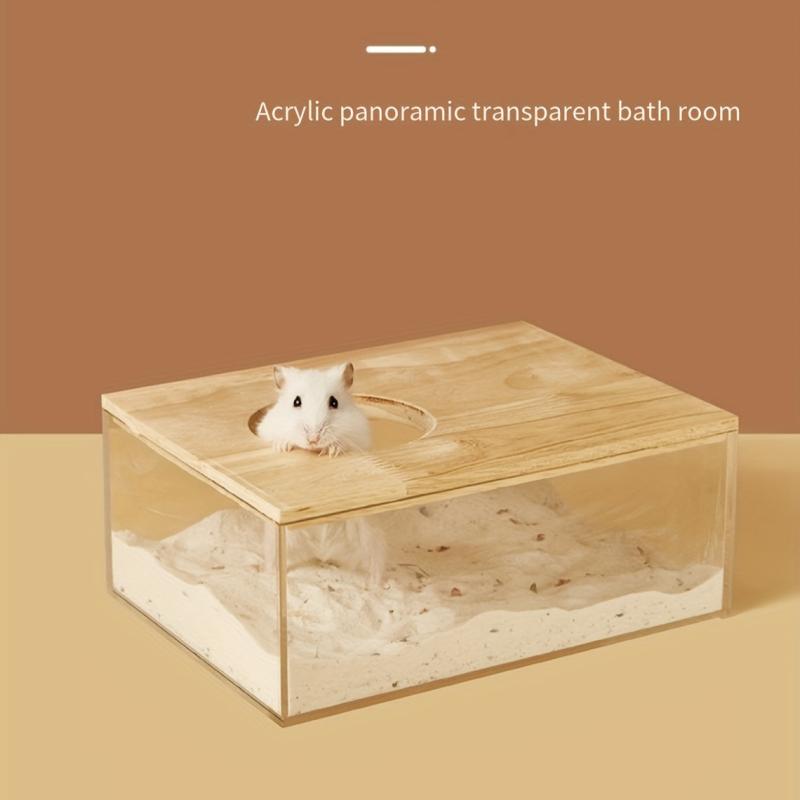 Acrylic Hamster Sand Bath Box for Pet Bathroom