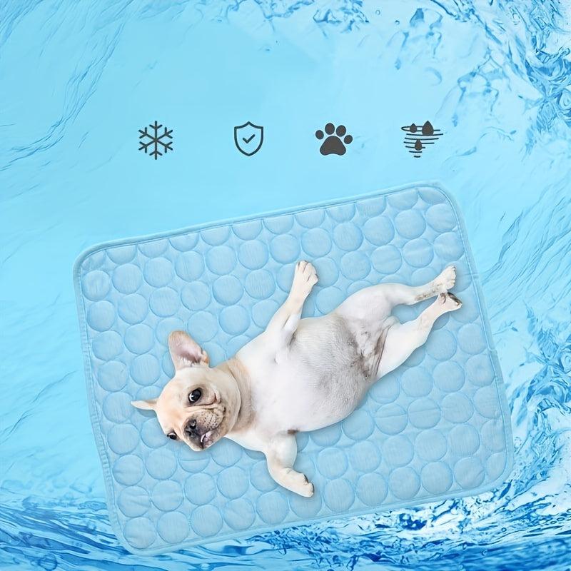 1pc Pet Ice Mat Ice Silk Mat Small Animal Mat Random