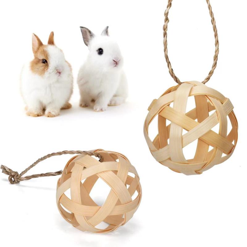 Bamboo Decoration Ball Chew Toy for Small Pets