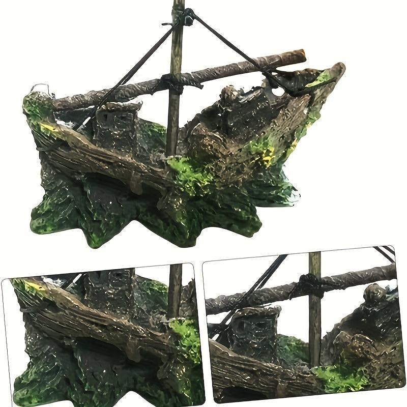 Aquarium Pirate Boat Fish Tank Ornaments