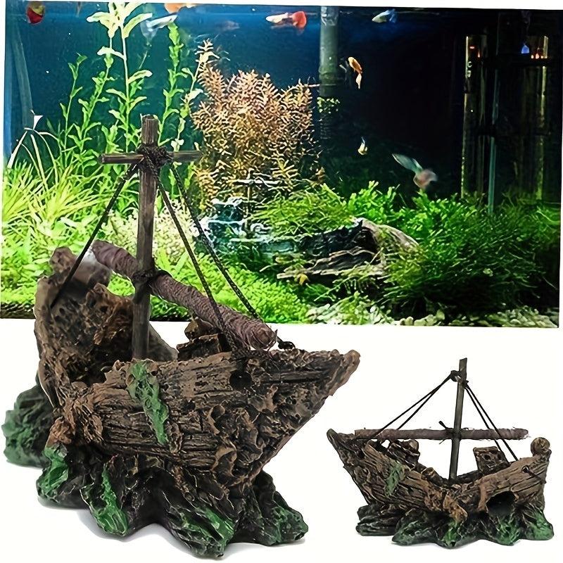 Aquarium Pirate Boat Fish Tank Ornaments