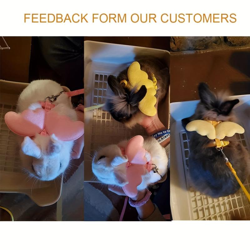 Angel Wings Rabbit Harness Leash Soft And Comfortable Adjustable Rabbit Leas