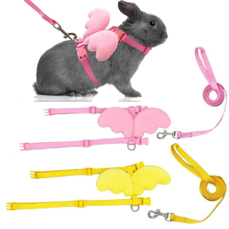 Angel Wings Rabbit Harness Leash Soft And Comfortable Adjustable Rabbit Leas