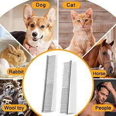 Pet Double Sided Comb Stainless Steel Teeth Cat Comb