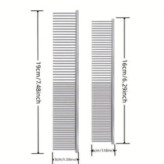 Pet Double Sided Comb Stainless Steel Teeth Cat Comb