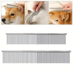 Pet Double Sided Comb Stainless Steel Teeth Cat Comb