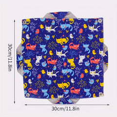Small Pet Hammock Cartoon Print Hanging Hamster Nest