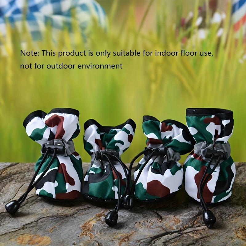 Adjustable Breathable Anti Slip Camo Dog Shoes