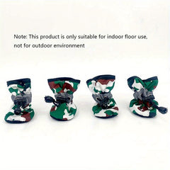 Adjustable Breathable Anti Slip Camo Dog Shoes