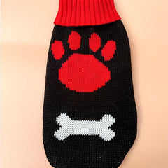 1pc Pawprint Graphic Pet Sweater for Winter