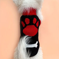 1pc Pawprint Graphic Pet Sweater for Winter