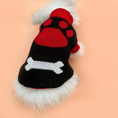 1pc Pawprint Graphic Pet Sweater for Winter