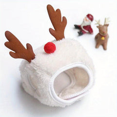 Christmas Pet Hat Bib Santa Claus Decoration Set for Small Dogs and Cats