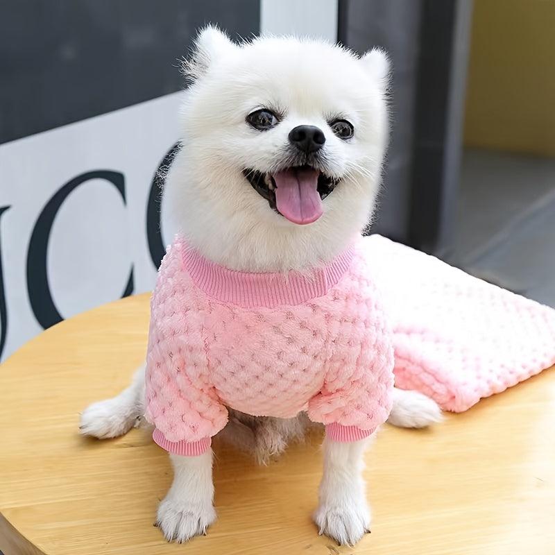 Warm Dog Sweater Puppy Clothes For Autumn And Winter Pet Fleece Apparel