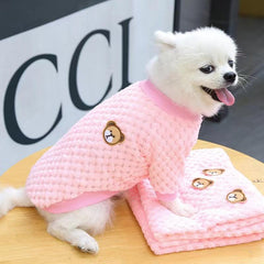 Warm Dog Sweater Puppy Clothes For Autumn And Winter Pet Fleece Apparel