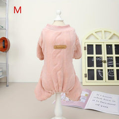 Soft Warm Dog Jumpsuit Plush Thickened Pet Clothes For Autumn And Winter