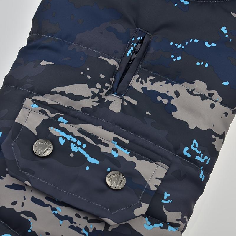 Camouflage Dog Winter Jacket Coldproof Pet Clothes with Pocket for Small Dogs