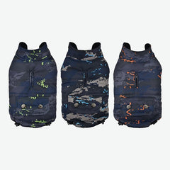Camouflage Dog Winter Jacket Coldproof Pet Clothes with Pocket for Small Dogs