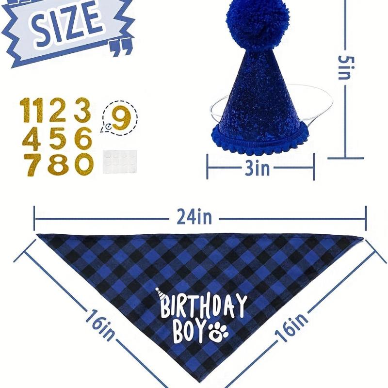Pet Birthday Bandana & Party Hat Set