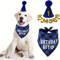 Pet Birthday Bandana & Party Hat Set