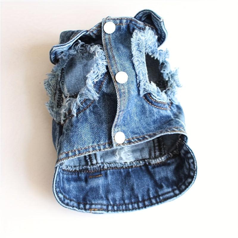 Summer Dog Clothes Jean Jacket Shirt Vest