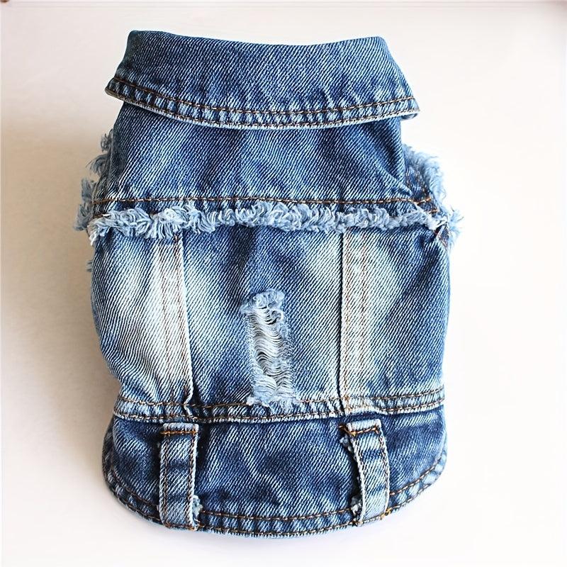 Summer Dog Clothes Jean Jacket Shirt Vest